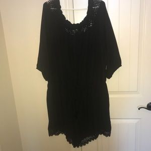 Women’s plus size black romper